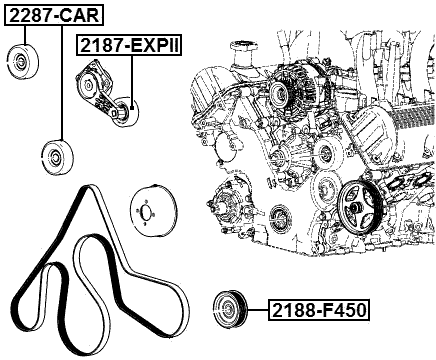 2187-EXPII - TENSION PULLEY