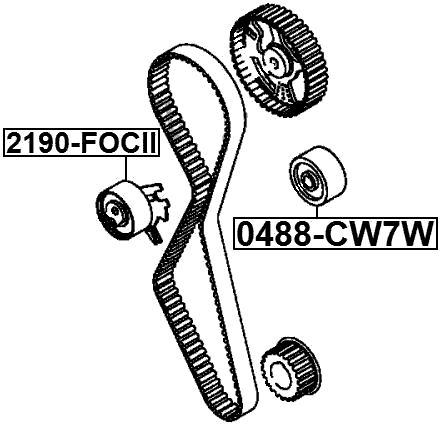 2190-FOCII - TIMING BELT TENSIONER PULLEY