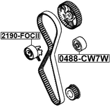 2190-FOCII - TIMING BELT TENSIONER PULLEY