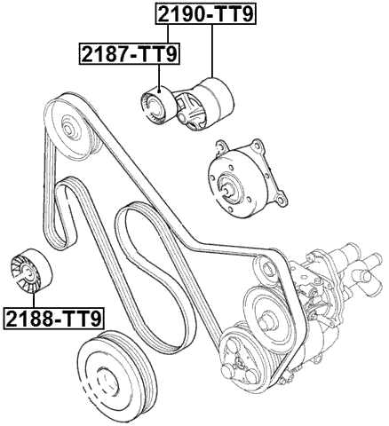 2190-TT9 - BELT TENSIONER