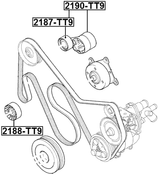 2190-TT9 - BELT TENSIONER