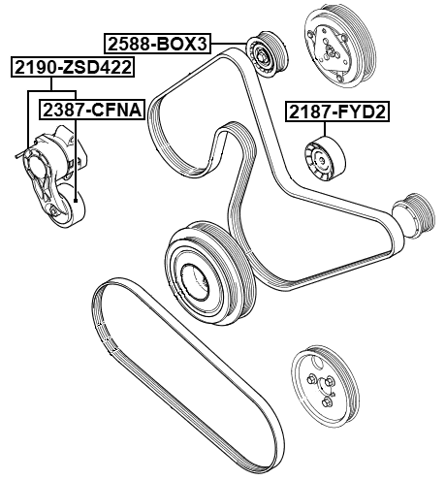 2190-ZSD422 - BELT TENSIONER
