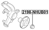 2198-NHUB01 - WHEEL HUB NUT 32X21.3