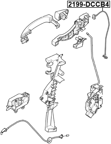 2199-DCCB4 - OUTER DOOR LOCK CABLE