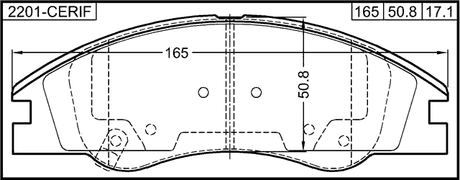 2201-CERIF - PAD KIT, DISC BRAKE, FRONT - KIT (WITH ANTI SQUEAL SHIM)