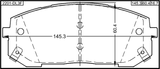 2201-DL3F - PAD KIT, DISC BRAKE, FRONT - KIT (WITH ANTI SQUEAL SHIM, WITH BRACKETS)