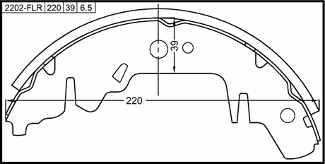 2202-FLR - SHOE KIT, REAR BRAKE