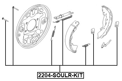 2204-SOULR-KIT - BRAKE SHOE FITTING KIT