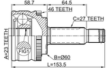 2210-CD20A46 - OUTER CV JOINT 23X60X27