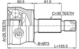 2210-K5 - OUTER CV JOINT 25X73X30