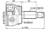 2210-MQ4F - OUTER CV JOINT 35X55X30