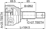 2210-NSP27A48 - OUTER CV JOINT 25X62X27