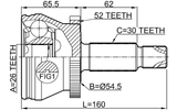2210-SOR15A52 - OUTER CV JOINT 26X54.6X30