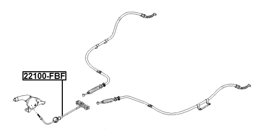 22100-FBF - PARKING BRAKE CABLE