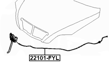 22101-FYL - CABLE ASSEMBLY HOOD LOCK CONTROL