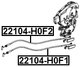 22104-H0F2 - OUTER DOOR LOCK CABLE