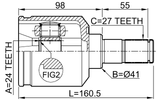 2211-NS20LH - INNER CV JOINT LEFT 24X41X27