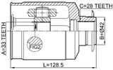 2211-XM12RH - INNER CV JOINT RIGHT 33X42X28