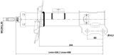 22110-004FL - SHOCK ABSORBER FRONT LEFT GAS.TWIN TUBE