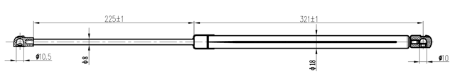 22117-005 - BOOT GAS STRUT L565/560N
