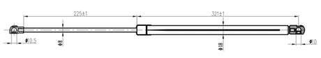 22117-005 - BOOT GAS STRUT L565/560N