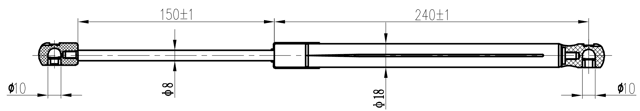 22117-006 - BOOT GAS STRUT L408/470N
