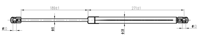 22117-009 - BOOT GAS STRUT L478/600N