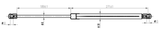 22117-009 - BOOT GAS STRUT L478/600N