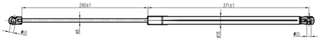 22117-010 - BONNET GAS STRUT L680/320N