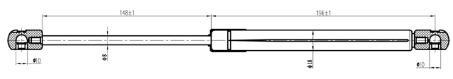 22117-011 - GAS STRUT REAR WINDOW L362/100N