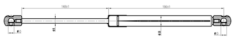 22117-011 - GAS STRUT REAR WINDOW L362/100N