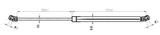 22117-012 - BOOT GAS STRUT L490/380N