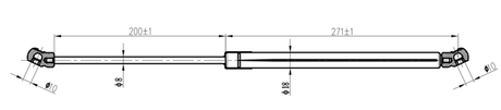 22117-012 - BOOT GAS STRUT L490/380N