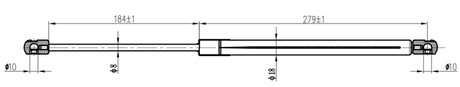 22117-013 - GAS STRUT REAR WINDOW L481/135N