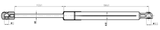 22117-014 - BONNET GAS STRUT L324/340N