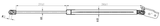 22117-016LH - TAILGATE GAS STRUT LEFT (WITH BRACKET) L545/600N