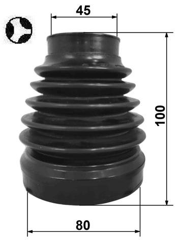 2215-D4224RHT - BOOT INNER CV JOINT KIT 80X100X45