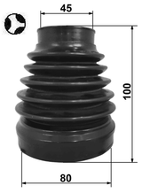 2215-D4224RHT - BOOT INNER CV JOINT KIT 80X100X45