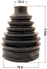2217P-CD - BOOT OUTER CV JOINT KIT PVC 76.8X104.5X22.4