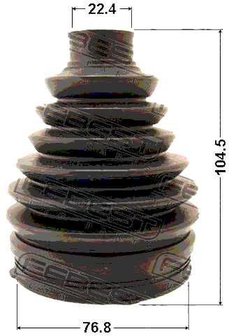2217P-CD - BOOT OUTER CV JOINT KIT PVC 76.8X104.5X22.4