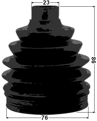 2217P-SORR - BOOT OUTER CV JOINT KIT PVC 76X98X23