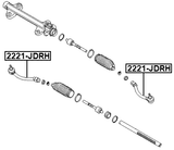 2221-JDRH - STEERING TIE ROD END RIGHT