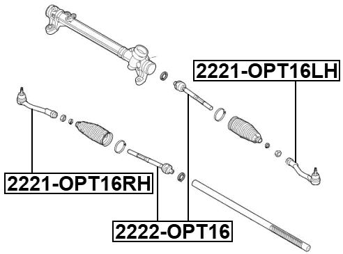2221-OPT16LH - STEERING TIE ROD END LEFT