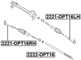 2222-OPT16 - STEERING TIE ROD