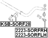 2223-SORFRH - FRONT RIGHT STABILIZER LINK / SWAY BAR LINK