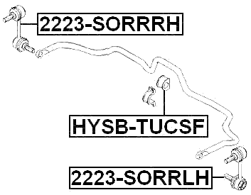 2223-SORRLH - REAR LEFT STABILIZER LINK