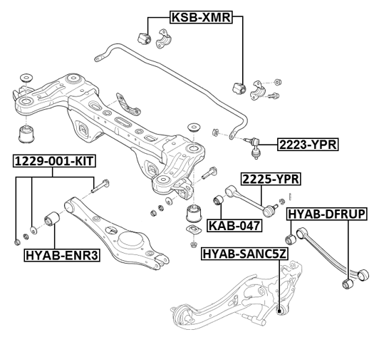 2223-YPR - REAR STABILIZER LINK