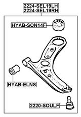 2224-SEL19LH - LEFT FRONT ARM