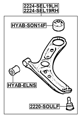 2224-SEL19RH - RIGHT FRONT ARM