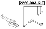 2229-003-KIT - REPAIR KIT, CAMBER ADJUSTING ECCENTRIC BOLT